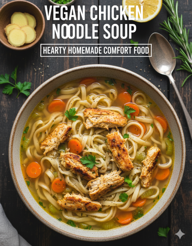 Vegan Chicken Noodle Soup