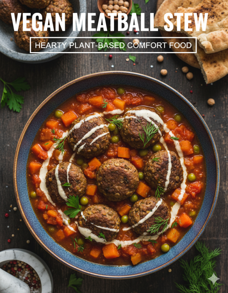 Middle Eastern Vegan Meatball Stew